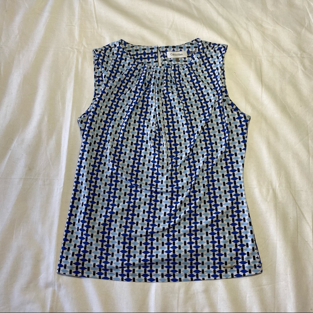 Calvin Klein Patterned Blouse - image 1